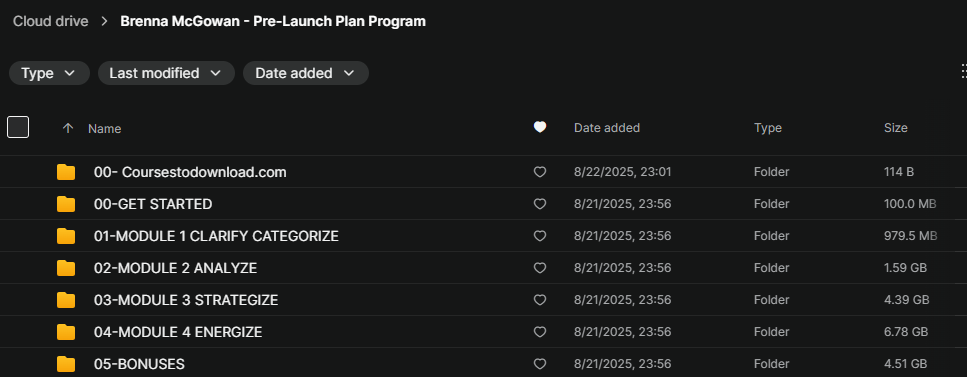 Brenna McGowan - Pre-Launch Plan Program