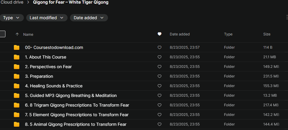 Qigong for Fear – White Tiger Qigong